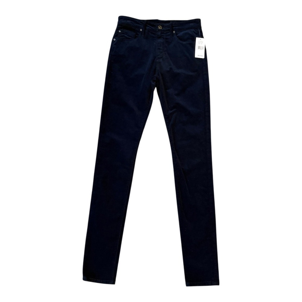 AG Adriano Goldschmied Farrah Skinny High Rise Corduroy Pants‎ Size 4 Navy Blue